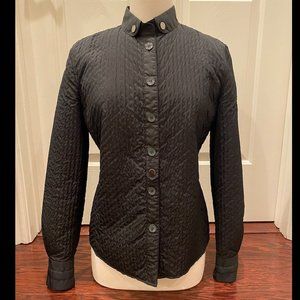 Armani Collezioni - Light Weight Fitted Button Down - Black - Size: 8